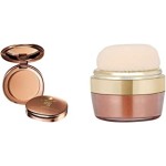 Lakme 9 to 5 Flawless Matte Complexion Compact Powder, Melon, Absorbs Oil, Conceals & Gives Radiant Skin - All Day Matte Finish Face Makeup, 8 g & LAKMÉ Face Sheer Highlighter, Sun Kissed, 4g