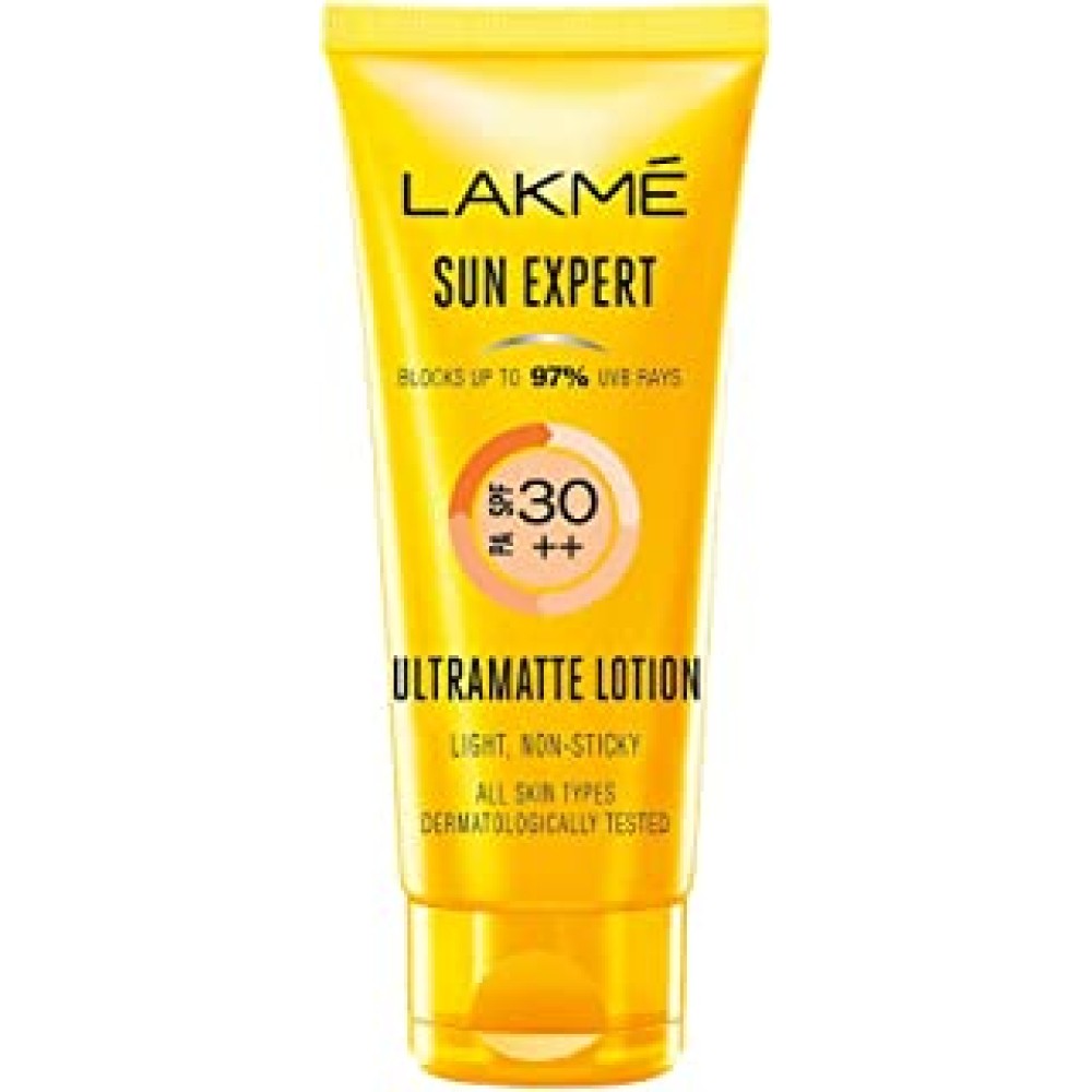 Lakme Sun Expert SPF 30 PA++ Ultra Matte Lotion Sunscreen, Blocks Upto 97% Harmful Sunrays, 50 ml