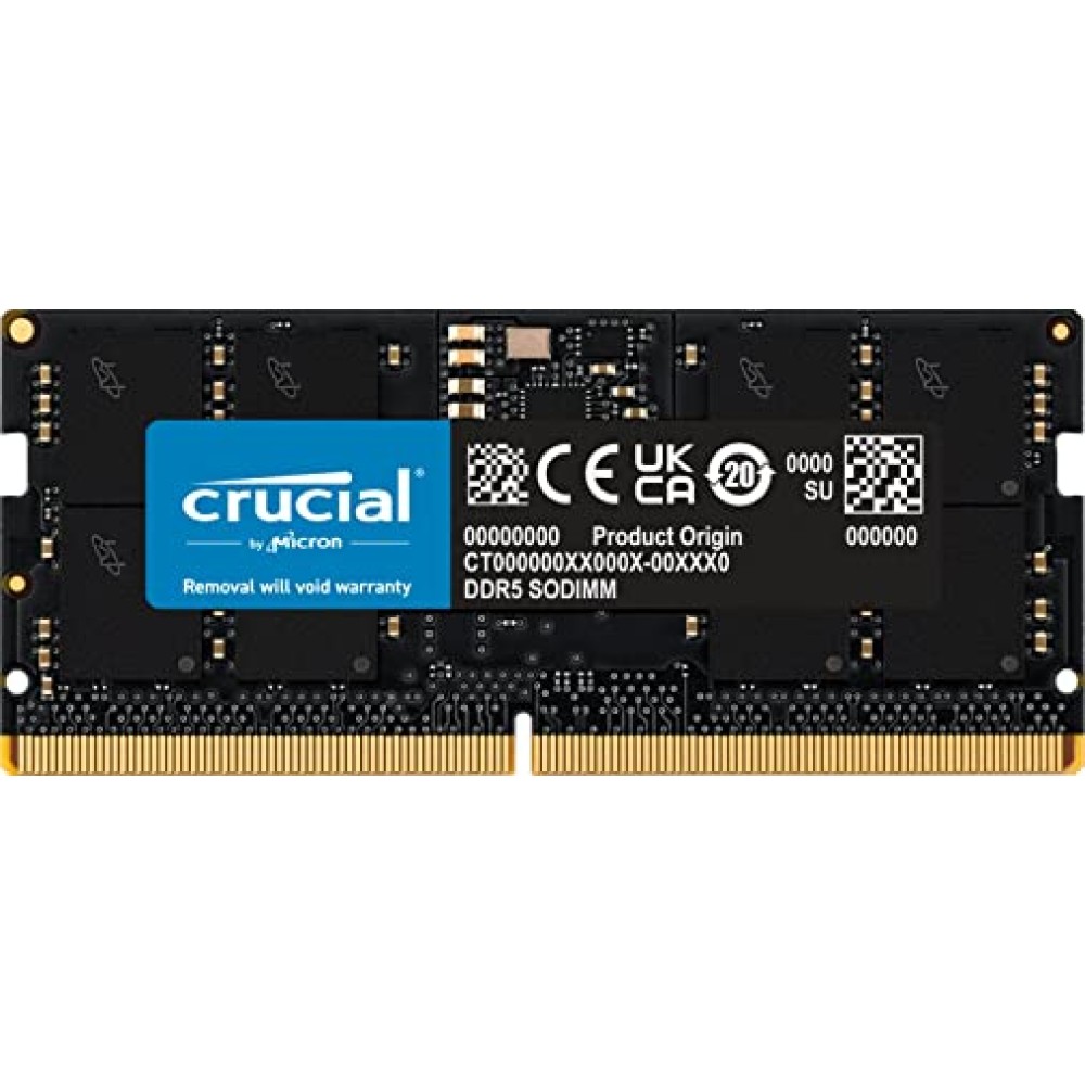 Crucial RAM 16GB DDR5 4800MHz CL40 Laptop Memory CT16G48C40S5
