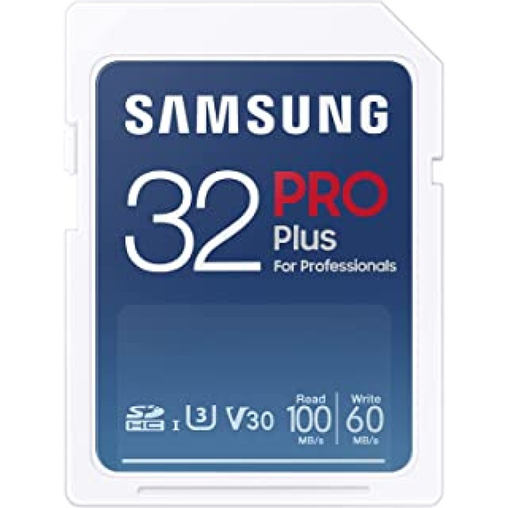 SAMSUNG PRO Plus Full Size SDXC Card 32GB. (MB-SD32K/AM, 2021)