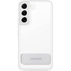 Samsung Electronics Galaxy S22 Clear Standing Cover, Protective Phone Case, Corner TPU Bumpers, PC Back Protection, Adjustable Viewing Angle, US Version, Transparent, (EF-JS901CTEGUS)