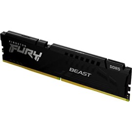 Kingston Technology Fury Beast Black 32GB 5200MT/s DDR5 CL40 XMP 3.0 Ready Computer Memory Single Module KF552C40BB-32