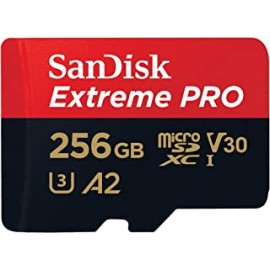SanDisk Extreme Pro microSD UHS I Card 256GB for 4K Video on Smartphones,Action Cams,Drones 200MB/s Read, 140MB/s Write
