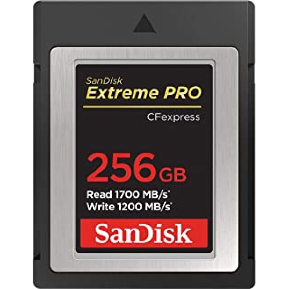 SanDisk Extreme PRO 256GB CFexpress Type-B Memory Card, 1700MB/s Read, 1200MB/s Write