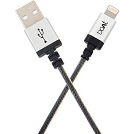boAt LTG 500 Apple MFI Certified for iPhone, iPad and iPod 2Mtr Data Cable(Metallic Silver)
