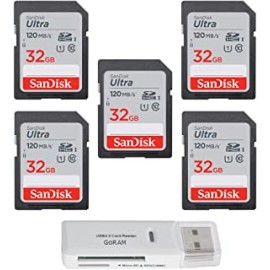 SanDisk 32GB Ultra SDHC UHS-I Class 10 Memory Card 120MB/s U1, Full HD, SD