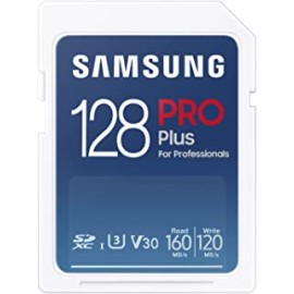 Samsung PRO Plus 128GB, SDXC, UHS-I, U3, Upto 160&120MB/s Reads & Writes, FHD & 4K UHD, Memory Card(MB-SD128K)