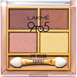 Lakme 9 to 5 Eyeshadow Palette, Desert Rose, Shimmer Eye Shadow Quartet with 4 Shades for a Day to Night Look - Eye Makeup Kit, 7 g