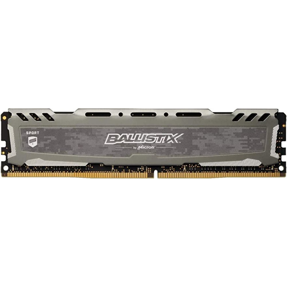 Crucial Ballistix Sport LT 3200 MHz DDR4 DRAM Desktop Gaming Memory Single 8GB CL16 BLS8G4D32AESBK (Gray)