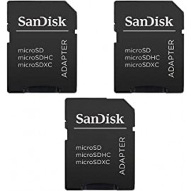 3 Pack -Sandisk MicroSD MicroSDHC to SD SDHC Adapter. Works with Memory Cards up to 32GB Capacity (Bulk Packaged).