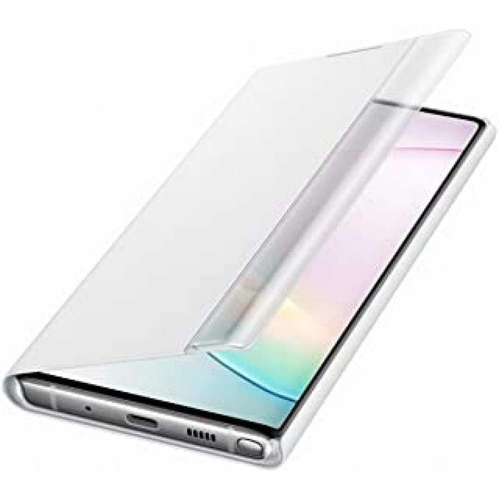 Samsung Thermoplastic Polyurethane Clear View Cover Case For Galaxy Note 10 - White