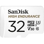 SanDisk 32GB High Endurance Video MicroSDHC Card with Adapter for Dash Cam and Home Monitoring Surveillance Systems - C10, U3, V30, 4K UHD, Micro SD Card - SDSQQNR-032G-GN6IA