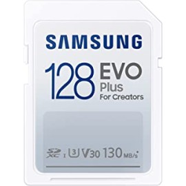 SAMSUNG EVO Plus Full Size 128 GB SDXC Card 130MB/s Full HD & 4K UHD, UHS-I