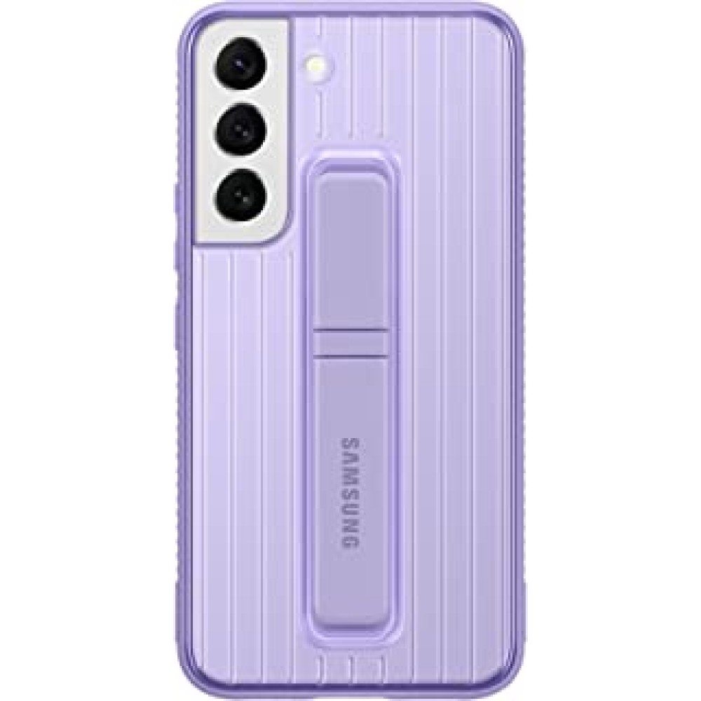 Samsung Galaxy S22 Protective Standing Cover, High Protection Phone Case, 2 Detachable Kickstands, 2 Viewing Angles, US Version, Lavender, (EF-RS901CVEGUS)