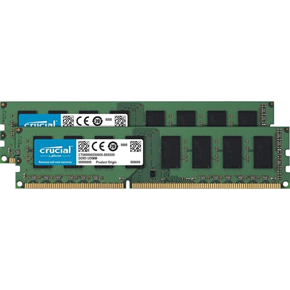 Crucial 8GB Kit (4GBx2) DDR3L 1600 MT/s (PC3L-12800) Unbuffered UDIMM Memory CT2K51264BD160B
