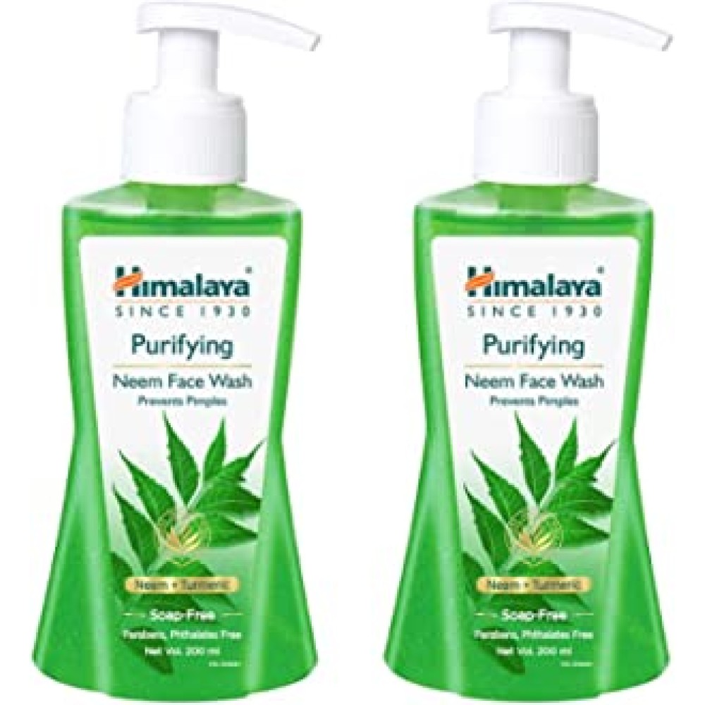 Himalaya Herbals Purifying Neem Face Wash, 200ml (Pack of 2)