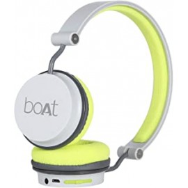 boAt Rockerz 400 Bluetooth On Ear Headphones With Mic With Upto 8 Hours Playback & Soft Padded Ear Cushions(Grey/Green)