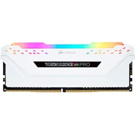CORSAIR Vengeance RGB PRO 8GB DDR4 3200MHz C16 LED Desktop Memory (White), Pack of 2