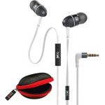 boAt BassHeads 225 Wired in Ear Earphone with Mic and Carry Case(Frosty White)