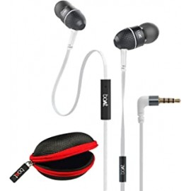 boAt BassHeads 225 Wired in Ear Earphone with Mic and Carry Case(Frosty White)