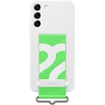 Samsung Galaxy S22+ Silicone Cover with Strap, White