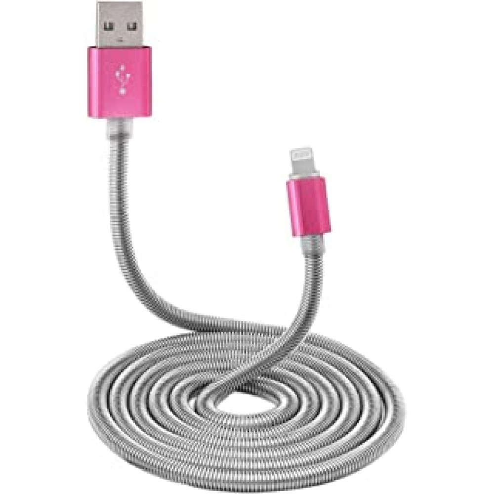 PTron Falcon USB 1.5A Data Cable - 3.2 Feet (1 Meter) - (Pink)