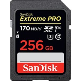 SanDisk Extreme Pro SDHC,256GB, U3, C10, UHS-I, 4K Video, 170MB/s R, 90MB/s W