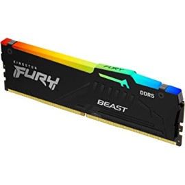 Kingston Fury Beast RGB 16GB 6000MT/s DDR5 CL36 Desktop Memory Single Module | Infrared Sync Technology | AMD Expo | Plug N Play | KF560C36BBEA-16