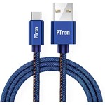 PTron Indigo Type C Cable 2.1A Fast Charging Cable 1 Meter Long USB Cable - (Blue)