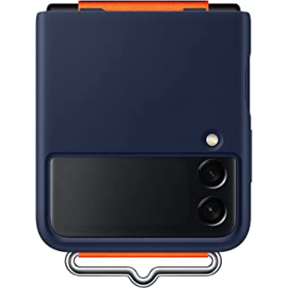 Samsung Electronics Galaxy Z Flip3 Silicone Cover with Strap - Official Case - Navy