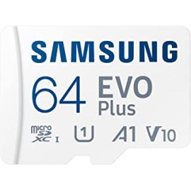 Samsung EVO Plus 64GB microSDXC UHS-I U1 130MB/s Full HD & 4K UHD Memory Card with Adapter (MB-MC64KA), Blue