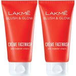 Lakmé Creme Face Wash, Strawberry, 100g (Pack of 2)