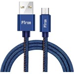 PTron Indigo Micro USB Cable 2.1A Fast Charging Cable 1 Meter Long USB Cable - (Blue)