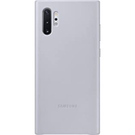Samsung Galaxy Note10+ Case, Leather Back Protective Cover - Silver (US Version with Warranty) (EF-VN975LJEGUS)
