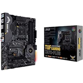 ASUS TUF Gaming X570-PLUS (AMD AM4 Ryzen 5000/4000/3000/2000/G) ATX Gaming Motherboard with PCIe 4.0 Dual M.2 14 Dr. MOS Power Stages HDMI DP SATA 6Gb/s USB 3.2 Gen 2 and Aura Sync RGB Lighting, DDR4