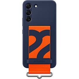 Samsung Galaxy S22 Silicone Cover with Strap, Navy