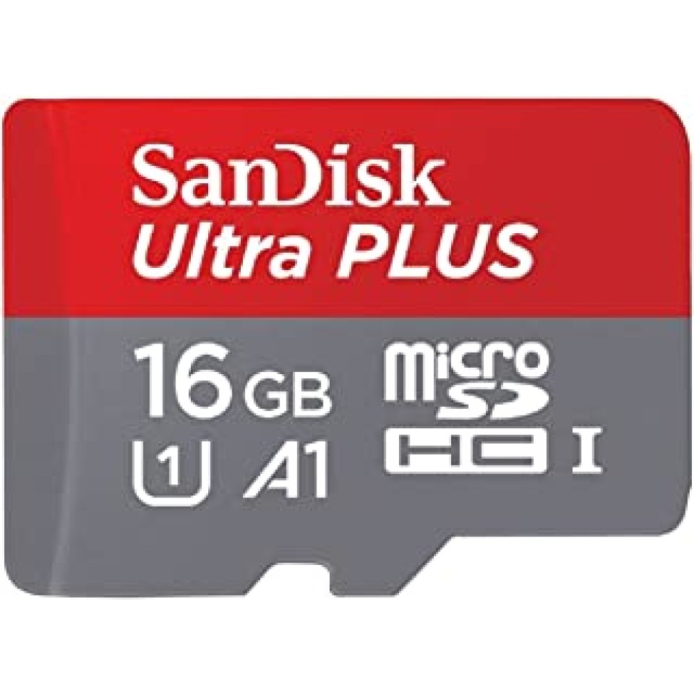 SanDisk Plus 16GB MicroSDHC UHS-I Memory Card Speed Up To 40MB/s With Adapter