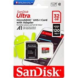 Sandisk Ultra 32GB Micro SDHC UHS-I Card with Adapter - 98MB/s U1 A1 - SDSQUAR-032G-GN6MA (2 Pack)