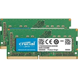 Crucial 32GB Kit (16GBx2) DDR4 2666 MT/s (PC4-21300) DR x8 SODIMM 260-Pin Memory - CT2K16G4SFD8266, Green