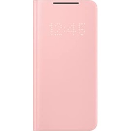 Samsung Galaxy S21 Case, LED Wallet Cover - Pink (US Version)