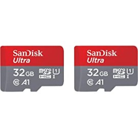 SanDisk 32GB Ultra microSDHC UHS-I Memory Card 2-Pack (2x32GB) - SDSQUAR-032G-GN6MT