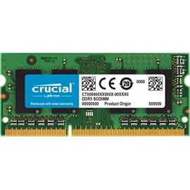 Crucial 8GB Single DDR3/DDR3L 1600 MT/S (PC3-12800) Unbuffered SODIMM 204-Pin Memory - CT102464BF160B