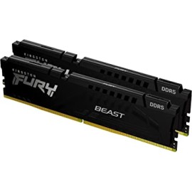 Kingston Fury Beast 32GB (2x16GB) 5200MT/s DDR5 CL36 Desktop Memory Kit of 2 | AMD Expo | Plug N Play | KF552C36BBEK2-32