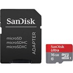 SanDisk Ultra Plus MicroSDHC Memory Card with Adapter, 16GB