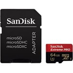 SanDisk 64GB Extreme Pro microSDXC UHS-I (U3) Class 10 Memory Card
