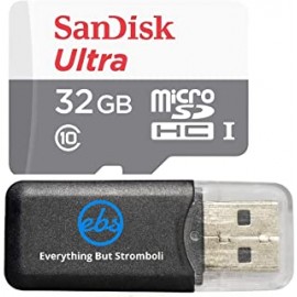 32GB SanDisk Ultra MicroSDXC Memory Card works with Raspberry Pi 3 Model B, Pi 2, Zero UHS-I Class 10 48mb/s with Everything But Stromboli Memory Card Reader