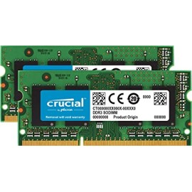 Crucial 8GB Kit 4GBx2 DDR3L 1600 PC3-12800 204-Pin SODIMM High Density x4based - CT2KIT51264BF160BJ CT2CP51264BF160BJ