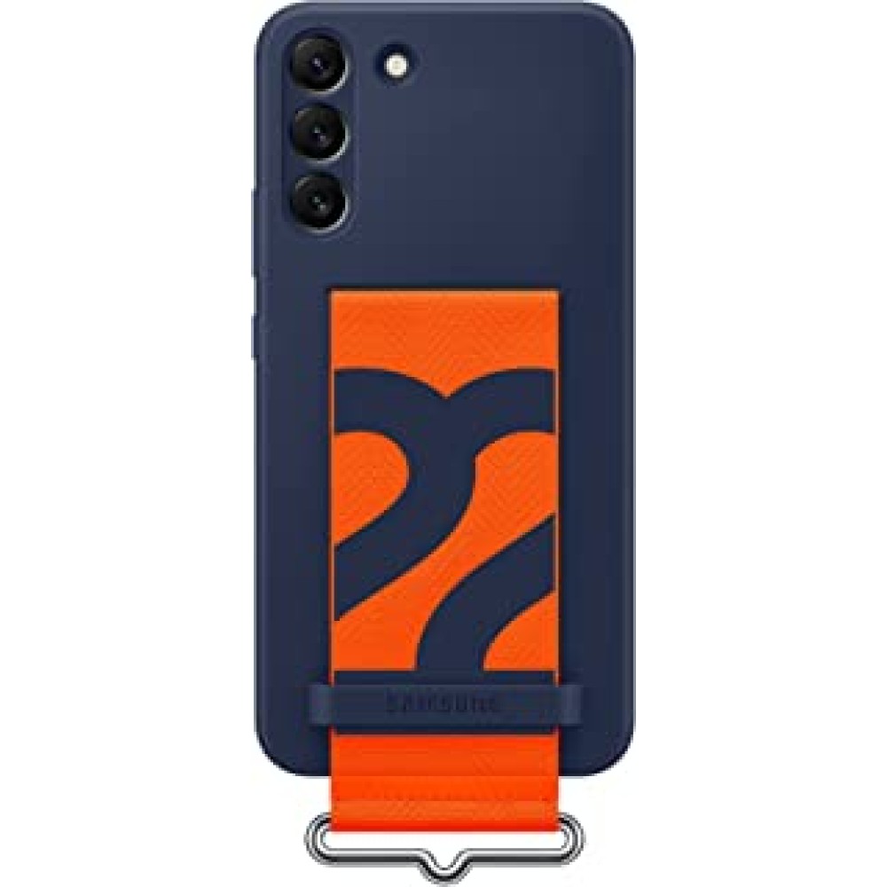 Samsung Galaxy S22+ Silicone Cover with Strap, Navy