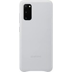 Samsung Galaxy S20 Case, Leather Back Cover - Silver (US Version with Warranty) (EF-VG980LSEGUS)