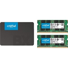 Crucial BX500 1TB 3D NAND SATA 6.35 cm (2.5-Inch) Internal SSD & RAM 8GB DDR4 2666 MHz CL19 Laptop Memory CT8G4SFRA266 & RAM 8GB DDR4 3200MHz CL22 (or 2933MHz or 2666MHz) Laptop Memory